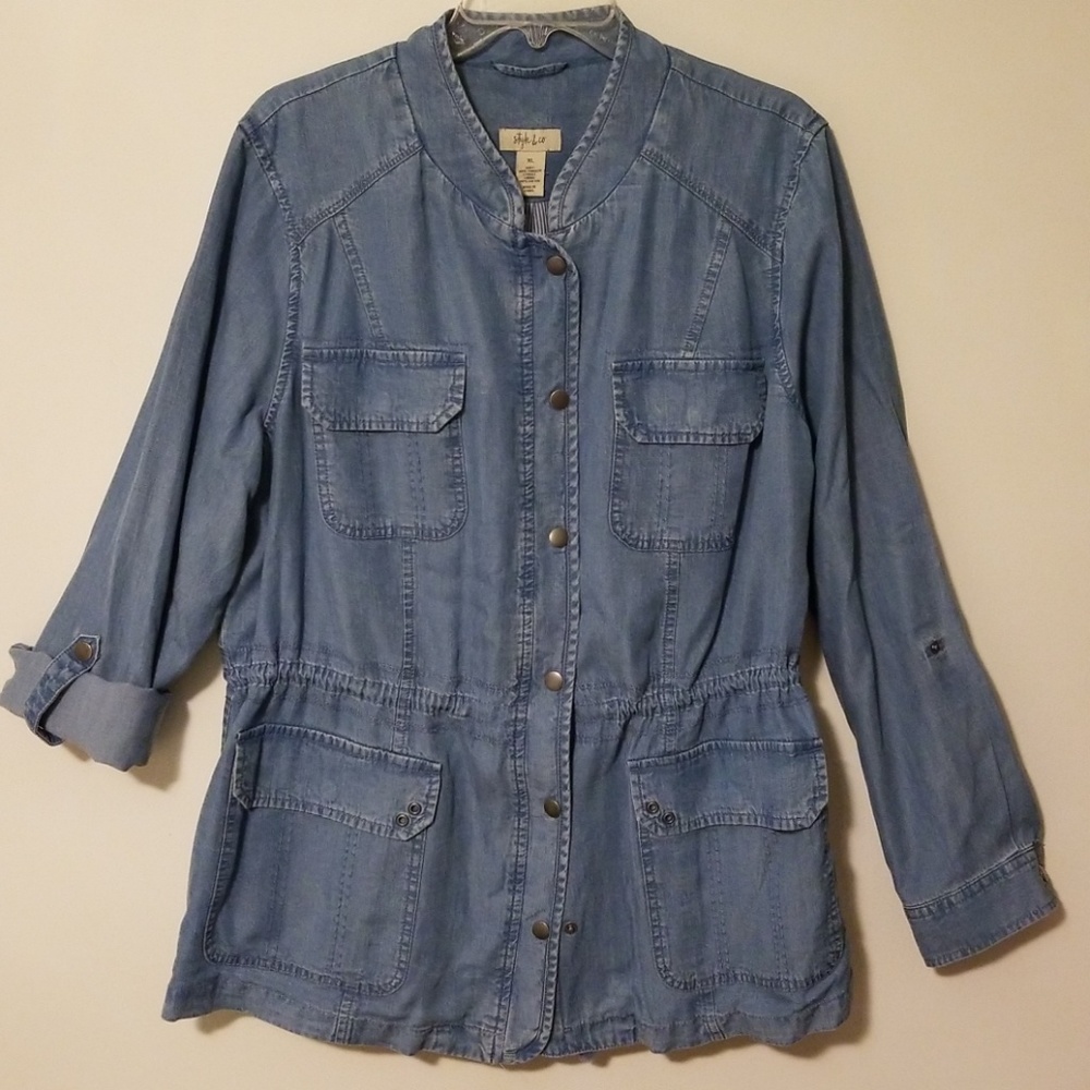 Style & CO Light Wash 100% Tencel/Denim Jacket